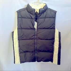 Outdoor Exchange Washable Down Men’s Vest XL Gray and Cream EUC